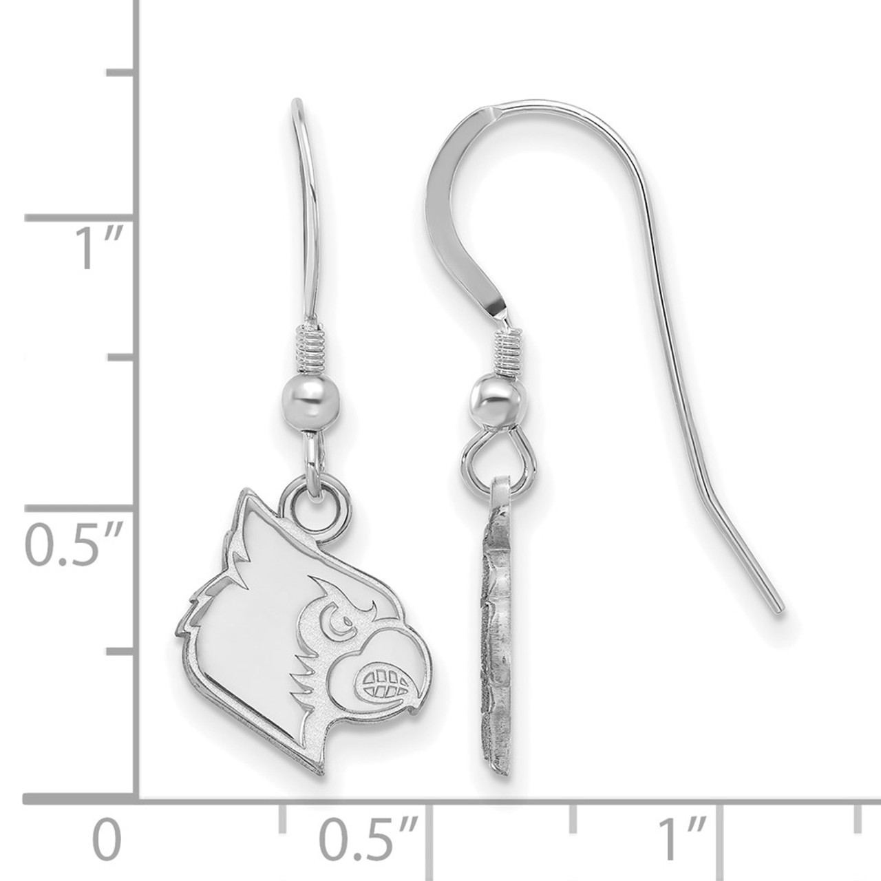 LogoArt Sterling Silver University of Louisville Small Dangle Earrings