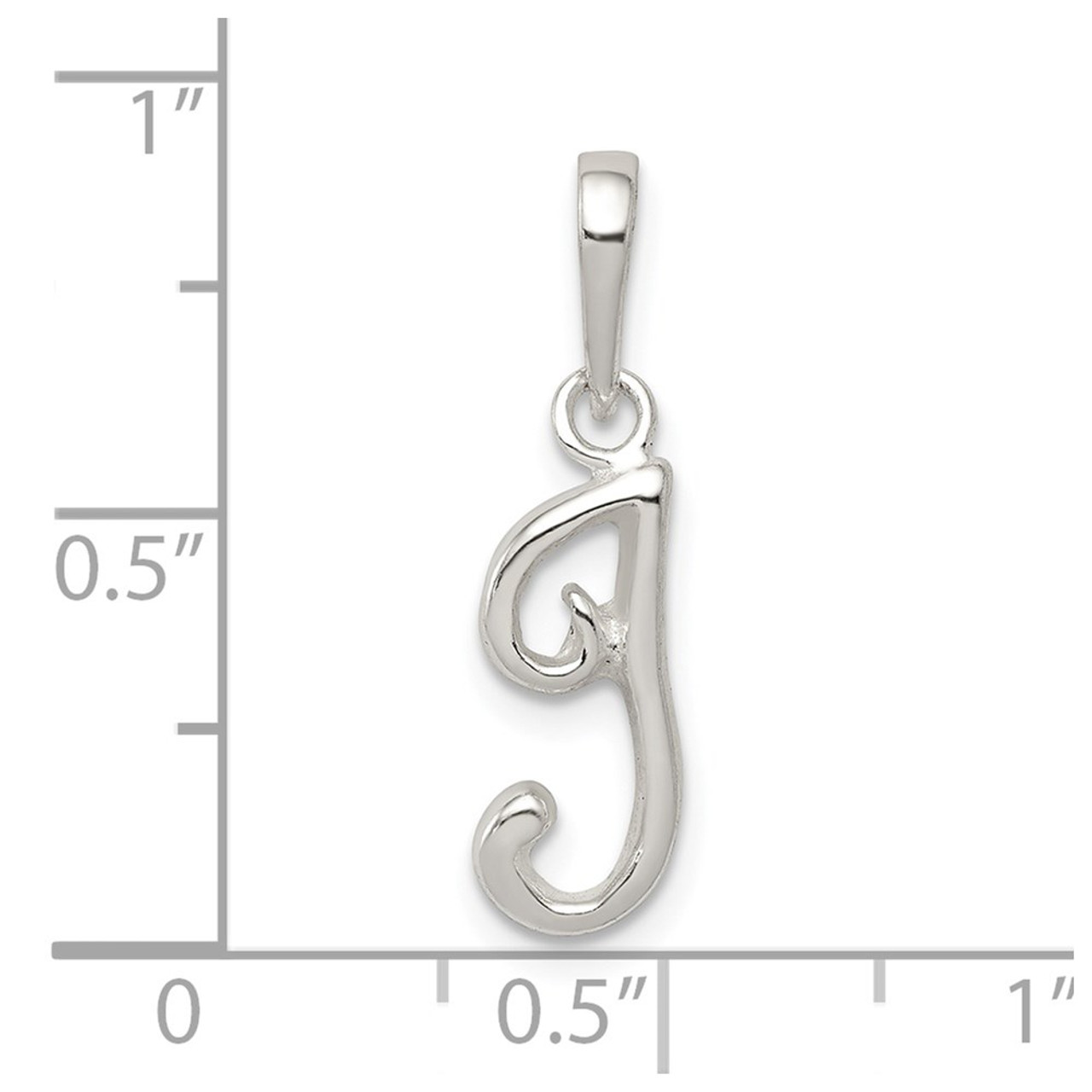 Sterling Silver Initial I Pendant QC2766I