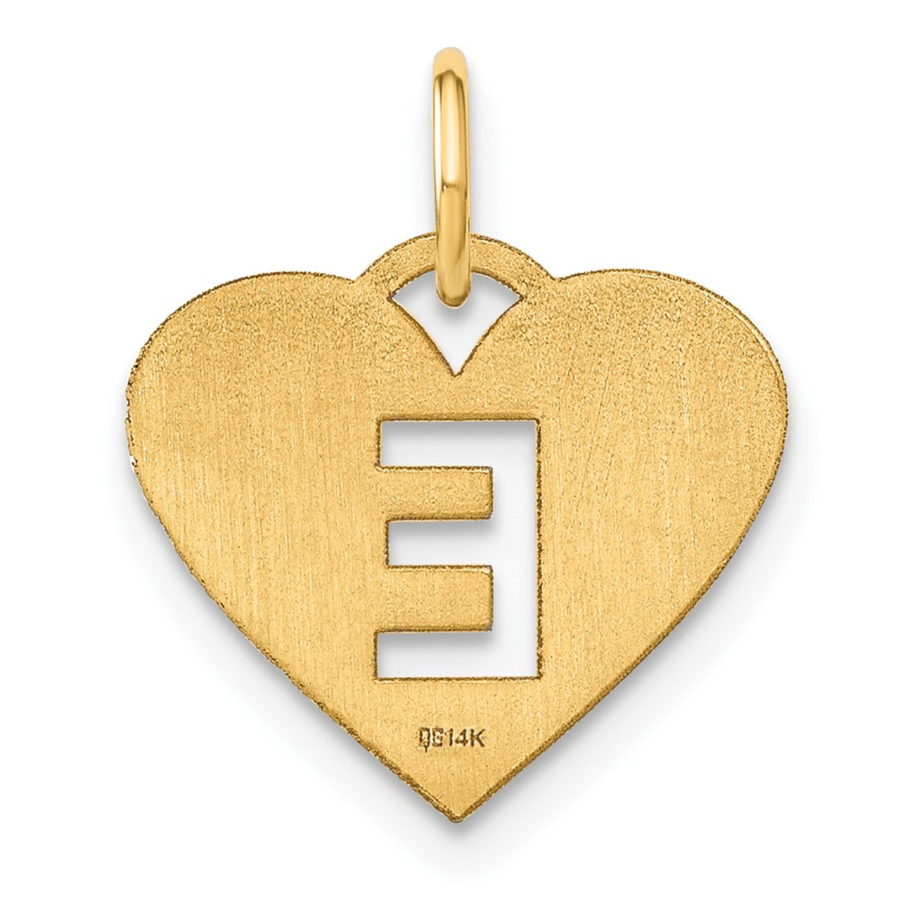 Gold Plated Stainless Steel Heart Initial Letter E Charm Bracelet Rolo  Chain 8