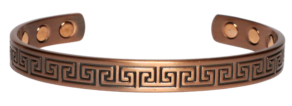Greek Impression  - Solid Copper magnetic bracelet
