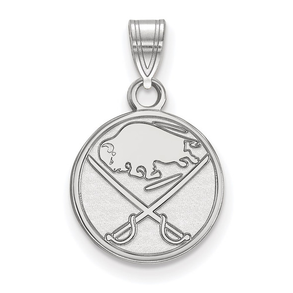 14k White Gold NHL LogoArt Buffalo Sabres Small Pendant