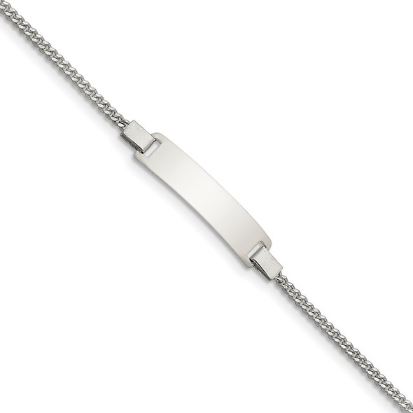 6" Sterling Silver Adjustable Baby ID Bracelet QID167-6