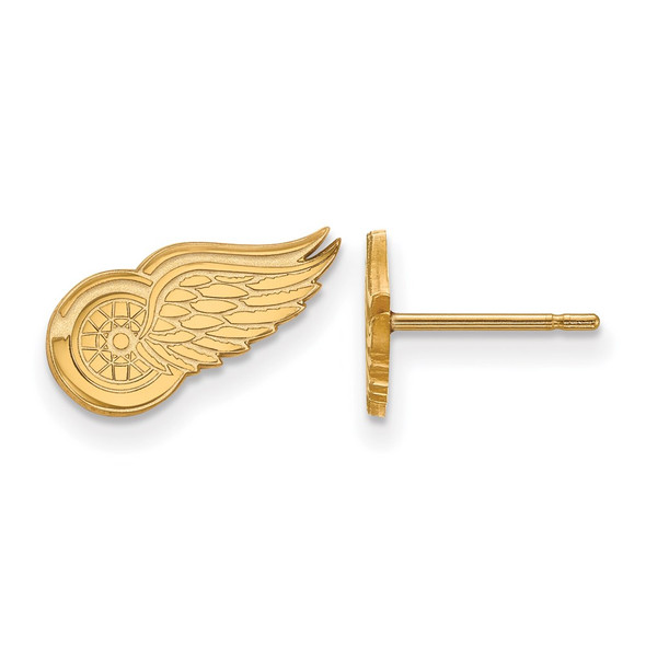 14k Gold NHL LogoArt Detroit Red Wings Extra Small Post Earrings