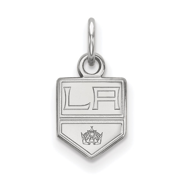 Sterling Silver Rhodium-plated NHL LogoArt Los Angeles Kings Extra Small Pendant