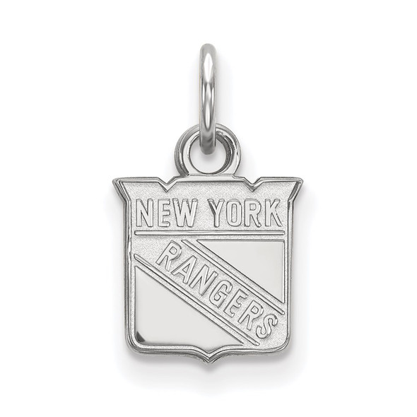 14k White Gold NHL LogoArt New York Rangers Extra Small Pendant