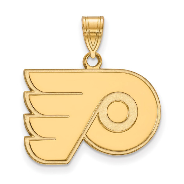 10k Gold NHL LogoArt Philadelphia Flyers Medium Pendant