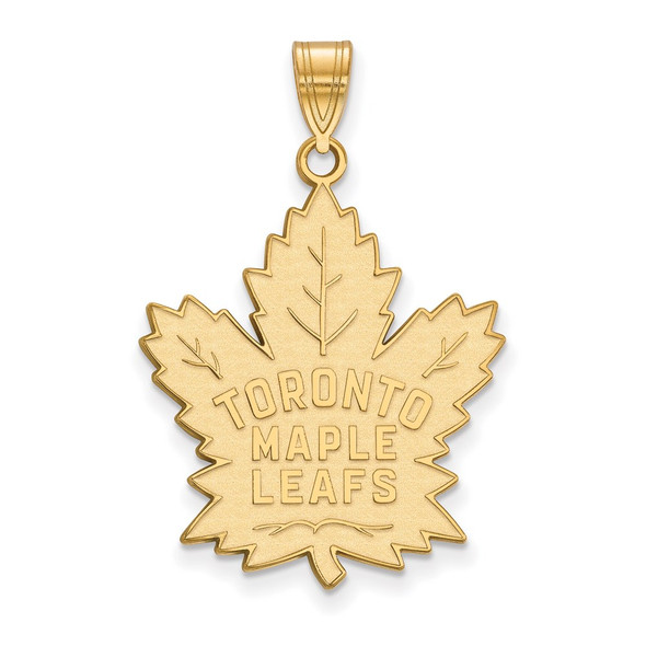 10k Gold NHL LogoArt Toronto Maple Leafs Extra Large Pendant
