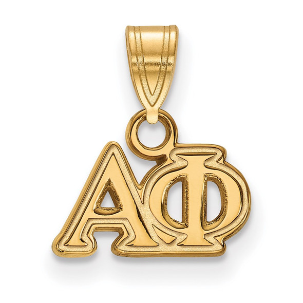 Sterling Silver Gold-plated LogoArt Alpha Phi Sorority Greek Letters Small Pendant