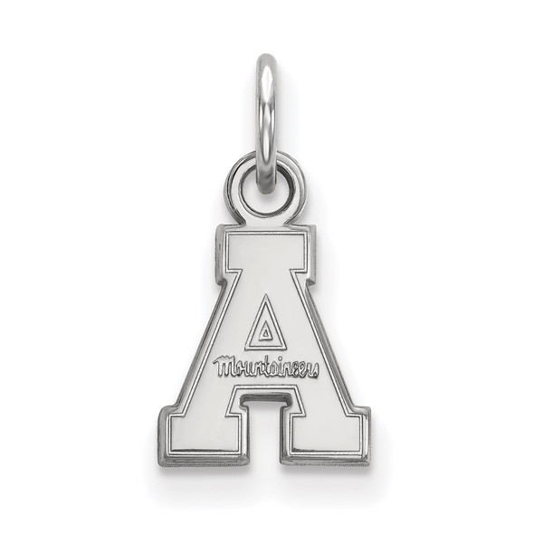 10k White Gold LogoArt Appalachian State University Extra Small Pendant