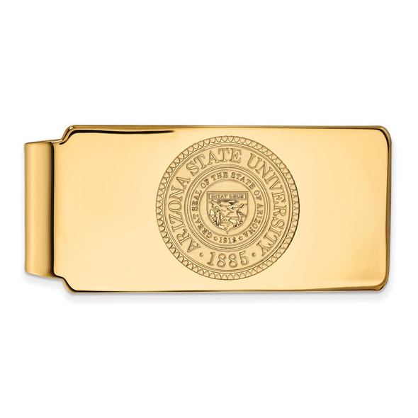 10k Gold LogoArt Arizona State University Crest Money Clip