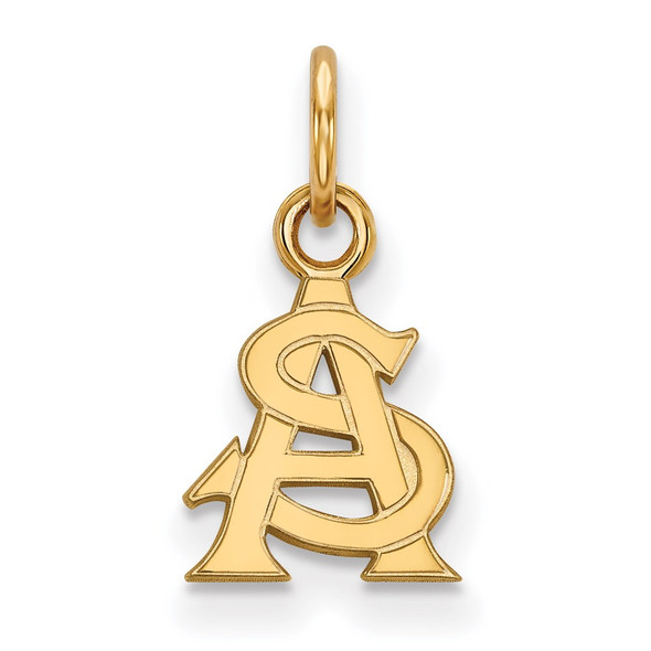 10k Gold LogoArt Arizona State University A-S Extra Small Pendant