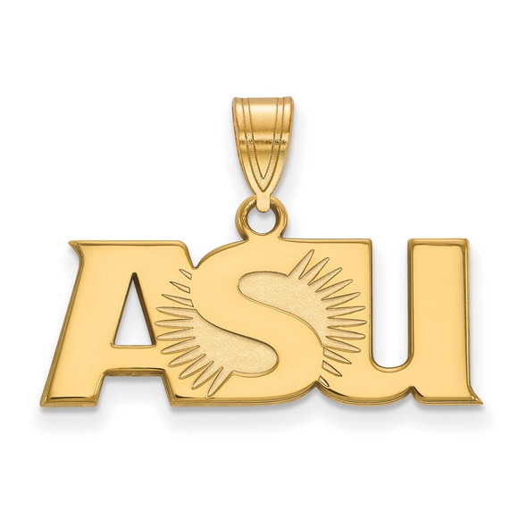 10k Gold LogoArt Arizona State University A-S-U Large Pendant