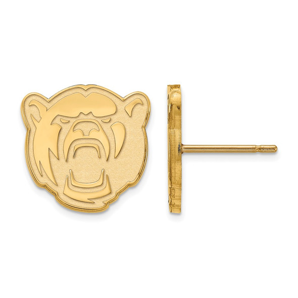 10k Gold LogoArt Baylor University Small Post Earrings