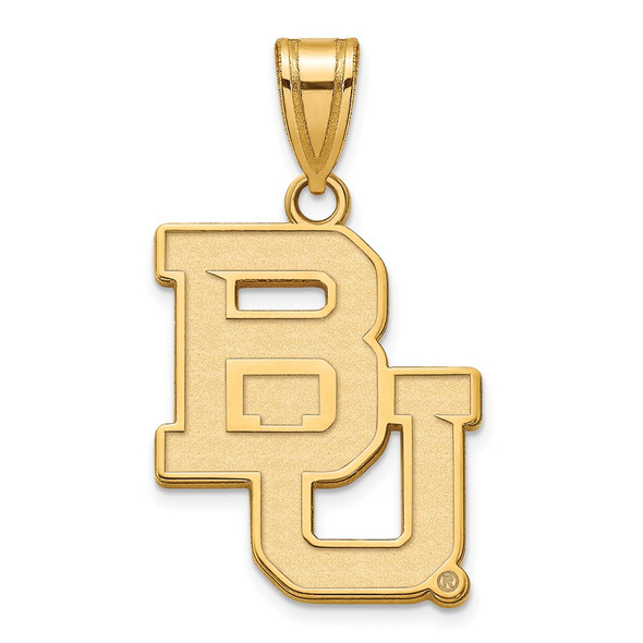 10k Gold LogoArt Baylor University Bears Large Pendant