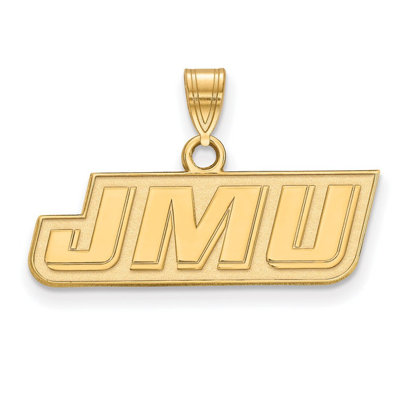 Sterling Silver Gold-plated LogoArt James Madison University J-M-U Small Pendant