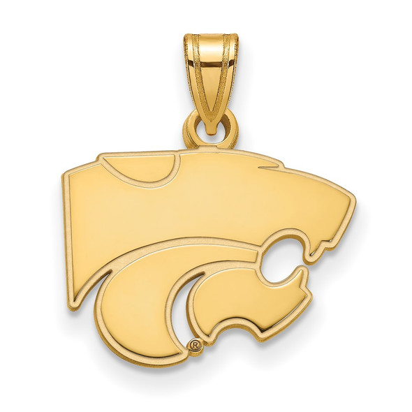 10k Gold LogoArt Kansas State University Wildcat Small Pendant