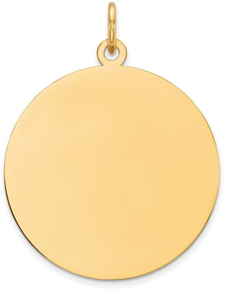 14k Yellow Gold Round Disc Charm