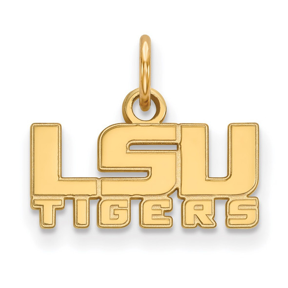 10k Gold LogoArt Louisiana State University L-S-U Tigers Extra Small Pendant