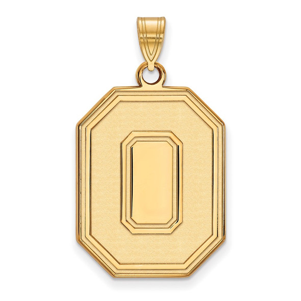 Sterling Silver Gold-plated LogoArt The Ohio State University Letter O Extra Large Pendant