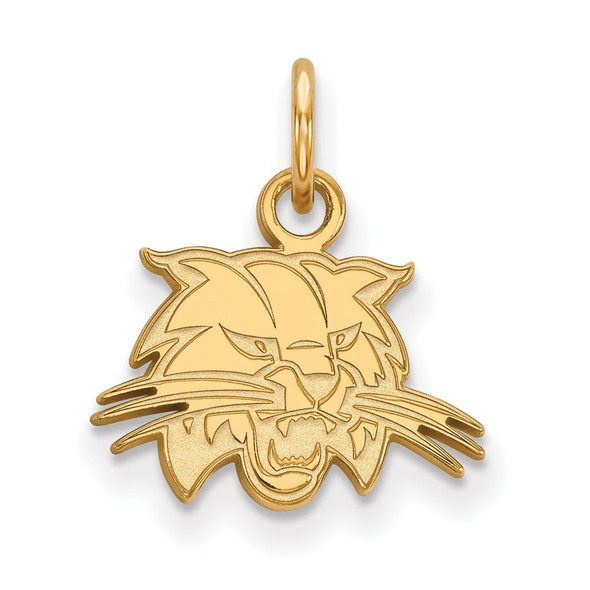 Sterling Silver Gold-plated LogoArt Ohio University Bobcat Extra Small Pendant