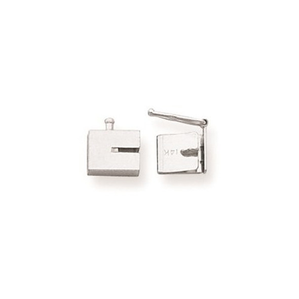 8mm x 6mm 14k White Gold Replacement Tongue for Box Clasp