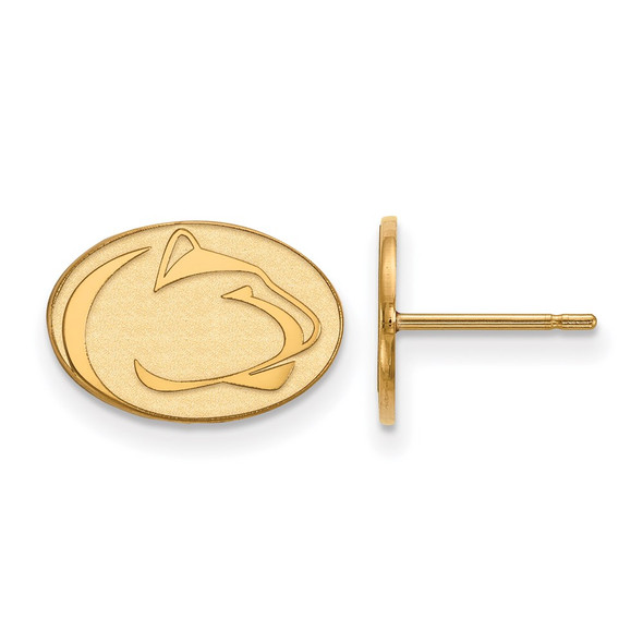 14k Gold LogoArt Penn State University Lion Extra Small Post Earrings