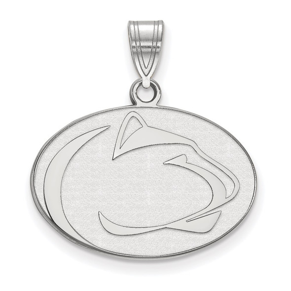 10k White Gold LogoArt Penn State University Lion Medium Pendant