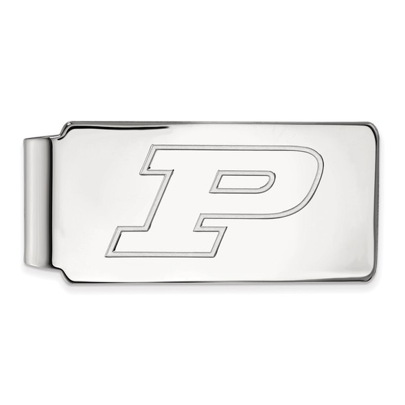 10k White Gold LogoArt Purdue University Letter P Money Clip