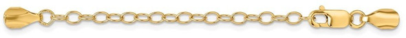 3.8mm 14k Yellow Gold Lobster Clasp w/ Round Endcaps w/ Chain