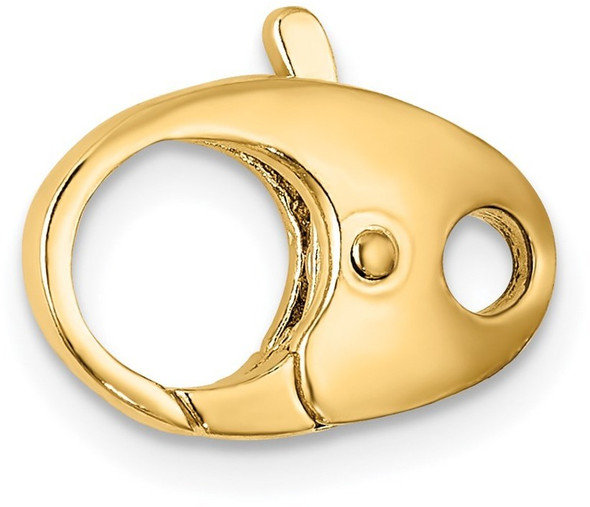 8.6mm 14k Yellow Gold Oval Cast Lobster Clasp