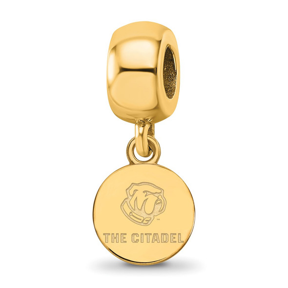 Sterling Silver w/Gold-plating LogoArt The Citadel XS Dangle Bead Charm