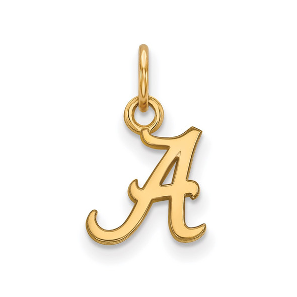 14k Gold LogoArt University of Alabama Letter A Extra Small Pendant