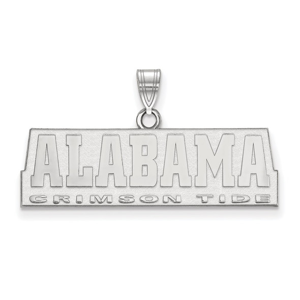 10k White Gold LogoArt University of Alabama Crimson Tide Medium Pendant