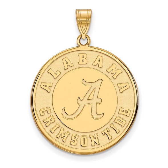 14k Gold LogoArt University of Alabama Crimson Tide Extra Large Disc Pendant