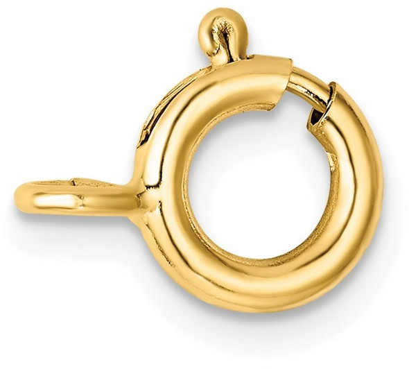 8mm 14k Yellow Gold Standard Weight Spring Ring Clasp
