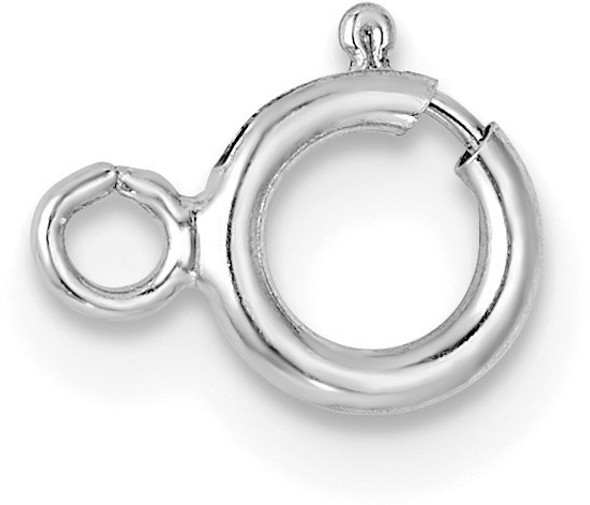 5.5mm 14k White Gold Spring Ring Clasp w/ Flat Ring