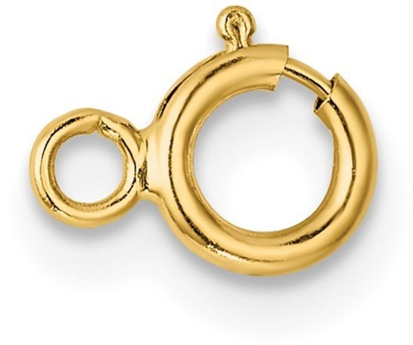 5mm 14k Yellow Gold Spring Ring Clasp w/ Flat Ring
