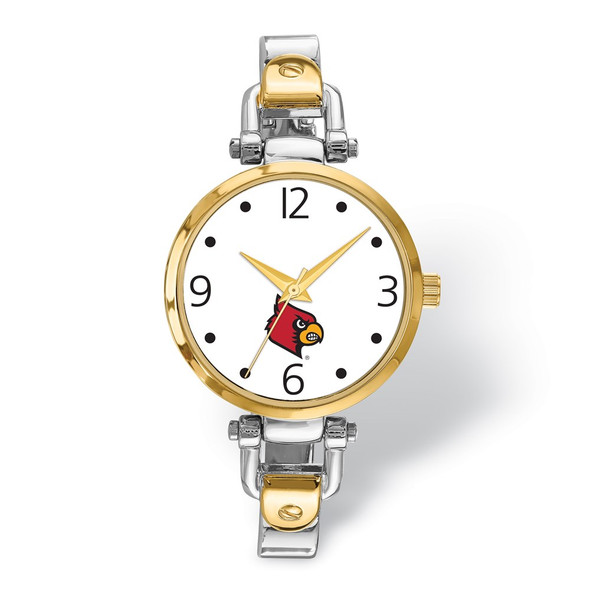 LogoArt University of Louisville Elegant Ladies 2-tone Quartz Bracelet Watch