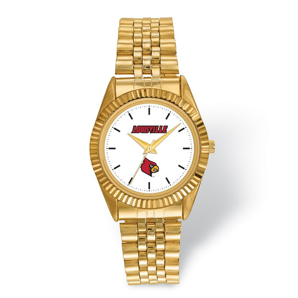 LogoArt University of Louisville Pro Gold-tone Gents Quartz Watch