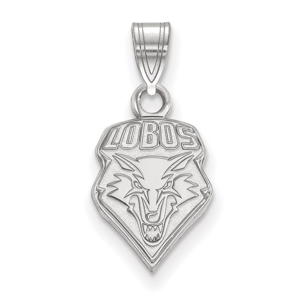 10k White Gold LogoArt University of New Mexico Lobos Small Pendant