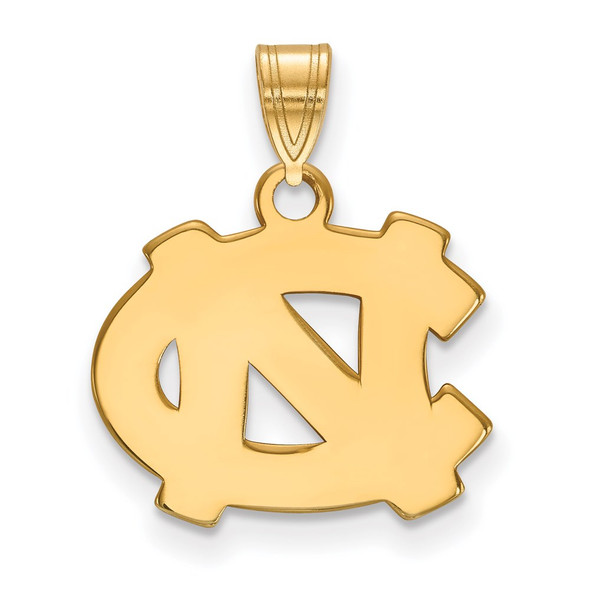 10k Gold LogoArt University of North Carolina N-C Small Pendant