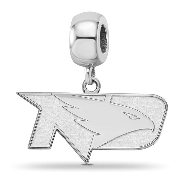 Sterling Silver Rhodium-plated LogoArt University of North Dakota Small Dangle Bead Charm