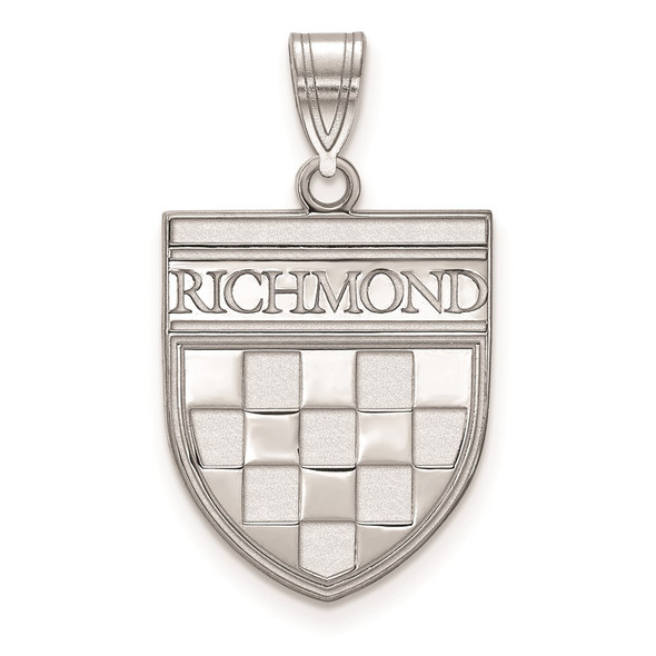 14k White Gold LogoArt University of Richmond Large Shield Pendant