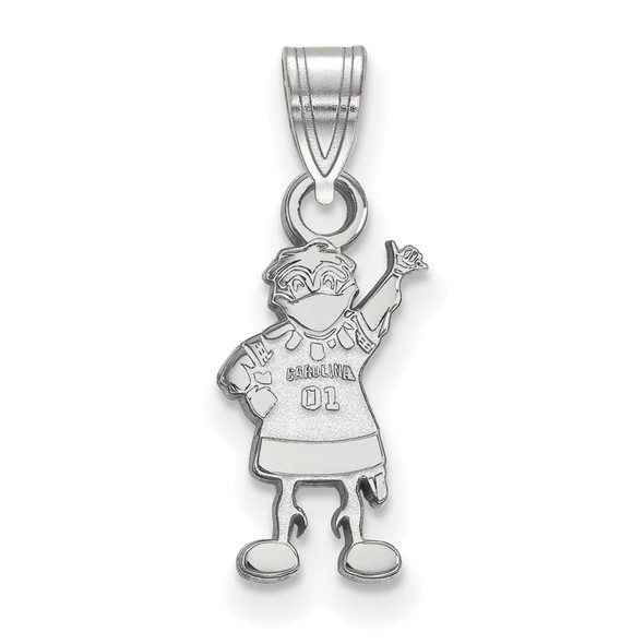 10k White Gold LogoArt University of South Carolina Mascot Small Pendant