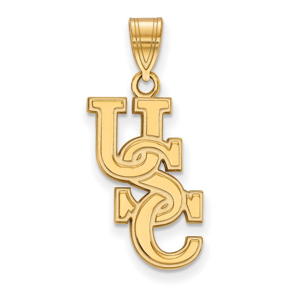 10k Gold LogoArt University of South Carolina U-S-C Large Pendant