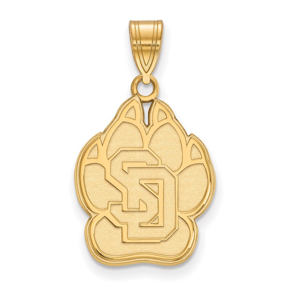 10k Gold LogoArt University of South Dakota Large Pendant