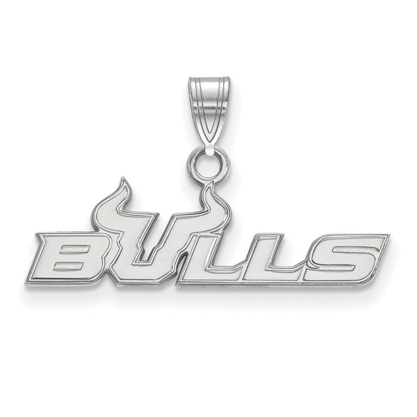 10k White Gold LogoArt University of South Florida Bulls Small Pendant