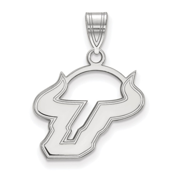 10k White Gold LogoArt University of South Florida Bull Medium Pendant