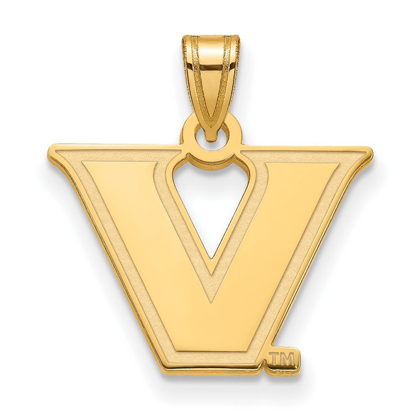 Sterling Silver w/Gold-plating LogoArt Vanderbilt University Small Pendant GP001VAU