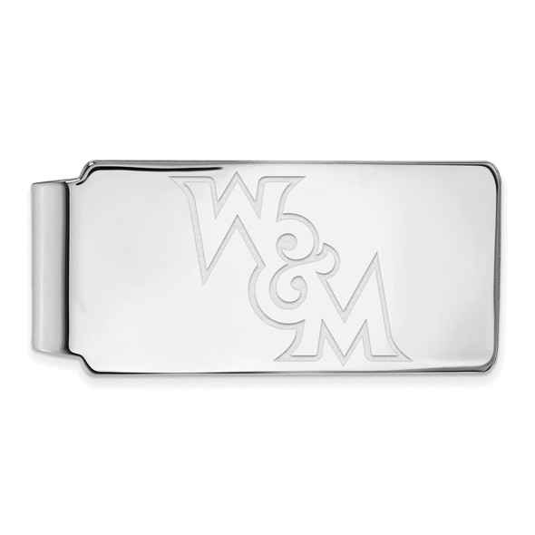 Sterling Silver Rhodium-plated LogoArt College of William and Mary Money Clip SS022WMA